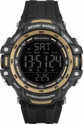 Zegarek Sekonda Zegarek męski Sekonda 30162 czarny. Czarne zegarki męskie Sekonda, bez wzorów. Za 260.00 zł.