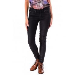 JEANSY DAMSKIE LEE SCARLETT BLACK COATED L526EEFB. Czarne jeansy damskie Lee, bez wzorów, z jeansu. Za 189.99 zł.