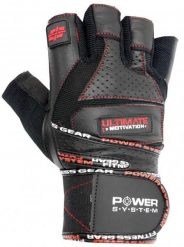 Rękawiczki na siłownię POWER SYSTEM Ultimate. Czerwone rękawiczki męskie POWER SYSTEM, bez wzorów, z materiału. Za 74.99 zł.