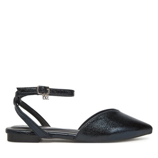 Baleriny DeeZee. Czarne balerinki damskie DeeZee, bez wzorów, bez obcasa, bez zapięcia. Za 89.99 zł.