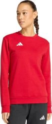 Adidas Bluza damska Entrada 26 Sweat Top czerwona KB3950 2XL. Czerwone bluzy damskie Adidas, xl, bez wzorów, bez ramiączek, bez kaptura. Za 144.71 zł.