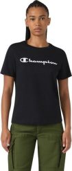 Champion Koszulka damska Short Sleeve czarna 118428 KK001 M. Czarne bluzki damskie Champion, m, bez wzorów, bez kołnierzyka, bez ramiączek. Za 117.71 zł.