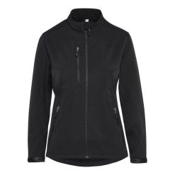 Kurtka Soft Shell Bez Metki Dla Kobiet. Czarne kurtki sportowe damskie SG, m, bez wzorów, bez ramiączek, bez kaptura, trekkingowe. Za 189.99 zł.