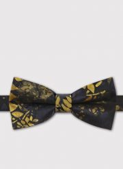 PAKO LORENTE - Granatowa mucha męska we wzór kwiatowy. Krawaty i muchy Pako Lorente, bez wzorów, z poliesteru, eleganckie. Za 99.99 zł.