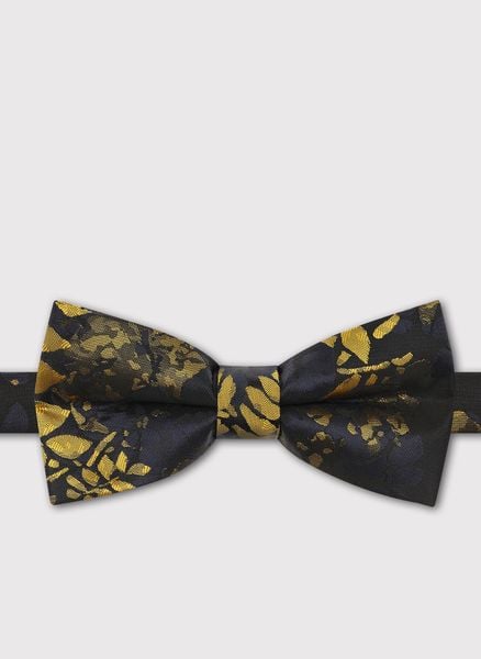 PAKO LORENTE - Granatowa mucha męska we wzór kwiatowy. Krawaty i muchy Pako Lorente, bez wzorów, z poliesteru, eleganckie. Za 99.99 zł.