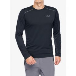 Bluza termoaktywna męska Rab Force LS Tee. Czarne bluzy męskie RAB, na zimę, m, bez wzorów, sportowe, bez ramiączek, bez kaptura. Za 161.99 zł.
