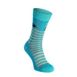 Skarpety merino Darn Tough Wild Life Crew Lightweight with Cushion. Niebieskie skarpety męskie DARN TOUGH, bez wzorów. Za 109.99 zł.