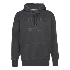 Bluza sportowa damska Superdry Code CL Garment Dye Os Hood. Szare bluzy damskie Superdry, l, bez wzorów, z bawełny, sportowe, bez ramiączek, bez kaptura. Za 189.49 zł.