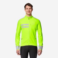 Second Life - Kurtka zimowa na rower szosowy Van Rysel... - Stan Zadowalający. Żółte kurtki męskie VAN RYSEL, na zimę, xl, bez wzorów, z materiału, bez kaptura. Za 226.99 zł.