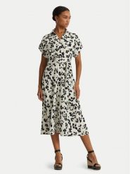 Lauren Ralph Lauren Sukienka koszulowa 250932707001 Écru Regular Fit. Sukienki damskie Lauren Ralph Lauren, bez wzorów, z syntetyku, bez kołnierzyka, bez ramiączek, koszulowe. Za 849.99 zł.