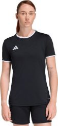 Koszulka damska adidas Entrada 26 Jersey czarna JZ2492 2XL. Czarne bluzki damskie Adidas, xl, bez wzorów, z jersey, bez kołnierzyka, bez ramiączek. Za 79.94 zł.