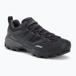 Buty trekkingowe męskie Mammut Ducan Low GTX. Czarne trekkingi męskie Mammut, z gore-texu, bez zapięcia. Za 797.05 zł.