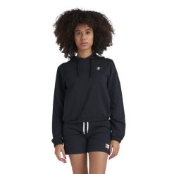 Krótka bluza z kapturem Chic Boxing. Czarne bluzy damskie LEONE 1947 APPAREL, l, bez wzorów, z tkaniny, sportowe, bez ramiączek, z kapturem. W wyprzedaży za 139.75 zł.