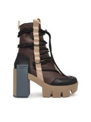 United Nude Trzewiki Grip Desert Mid 11035161165 Brązowy ciemny. Brązowe botki damskie United Nude, bez wzorów, ze skóry, bez obcasa, na słupku, bez zapięcia. Za 1,689.00 zł.
