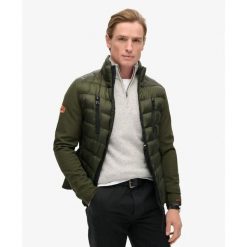 Kurtka softshell hybridowa Superdry Storm. Zielone kurtki męskie Superdry, l, bez wzorów, z materiału, eleganckie, bez kaptura. Za 496.05 zł.