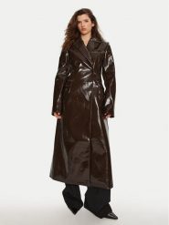 Herskind Płaszcz wełniany Ultra 5379149 Brązowy Regular Fit. Brązowe płaszcze damskie Herskind, na zimę, bez wzorów, z syntetyku, bez kołnierzyka, bez kaptura. Za 5,079.00 zł.