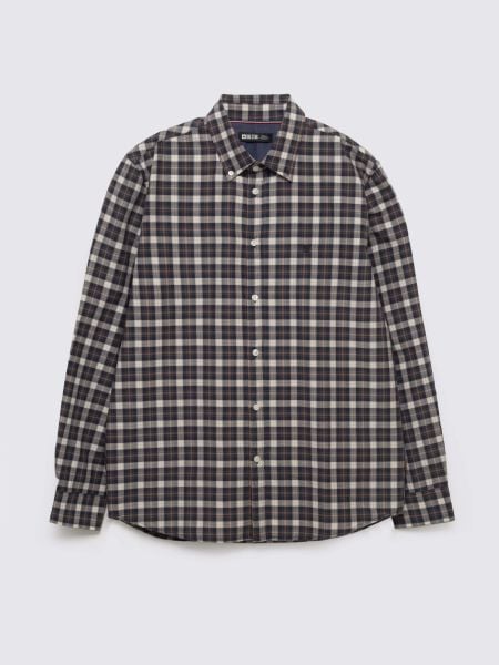 Koszula męska bawełniana w kratę czarna Gibbineros 906. Czarne koszule męskie BIG STAR, l, bez wzorów, z bawełny, casualowe, bez kołnierzyka, bez ramiączek. Za 229.99 zł.