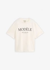 T-shirt oversize z czystej bawełny organicznej. Białe t-shirty damskie bonprix, bez wzorów, z bawełny, bez kołnierzyka, bez ramiączek. Za 24.99 zł.