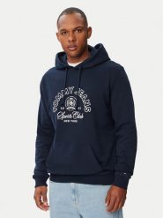 Tommy Jeans Bluza Sports Club DM0DM23153 Granatowy Regular Fit. Niebieskie bluzy męskie Tommy Jeans, m, bez wzorów, z bawełny, bez ramiączek, bez kaptura. Za 489.99 zł.