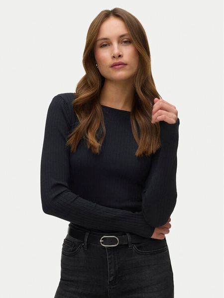 Vero Moda Bluzka Ruby 10343005 Czarny Regular Fit. Czarne bluzki damskie Vero Moda, xs, bez wzorów, z bawełny, bez kołnierzyka, bez ramiączek. Za 101.99 zł.