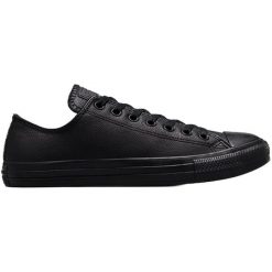 Trampki Converse Chuck Taylor Ox Leather, Dla obu płci. Czarne trampki i tenisówki damskie Converse, bez wzorów, ze skóry, bez zapięcia. Za 490.00 zł.
