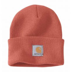 Czapka zimowa Carhartt Acrylic Watch Hat. Brązowe czapki damskie Carhartt, na zimę, bez wzorów, sportowe. Za 82.00 zł.