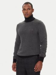 Tommy Hilfiger Golf MW0MW40446 Szary Regular Fit. Szare swetry męskie Tommy Hilfiger, m, bez wzorów, z bawełny, bez kołnierzyka, bez ramiączek. Za 599.99 zł.