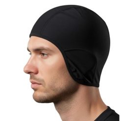 Termiczna czapka pod kask. Czarne czapki damskie C-LAB, bez wzorów. Za 123.25 zł.