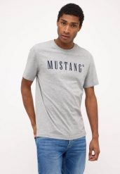 Męski T-Shirt Koszulka Mustang Style Austin Mid Grey Melange 1014695 4140, M. Szare t-shirty męskie Mustang, m, bez wzorów, z bawełny, bez kołnierzyka, bez ramiączek. Za 79.99 zł.