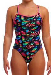 Strój kąpielowy jednoczęściowy FUNKITA Lost Leaf - Diamond Back. Brązowe stroje kąpielowe damskie Funkita, s, bez wzorów, z elastanu. Za 169.99 zł.