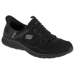 Buty sportowe Sneakersy damskie, Slip-ins: Gratis Sport - Leisurely. Czarne obuwie sportowe damskie Skechers, bez wzorów, bez zapięcia, trekkingowe. Za 379.99 zł.
