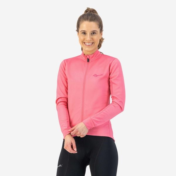 Bluza rowerowa damska Rogelli Core. Czerwone bluzy damskie Rogelli, na jesień, l, bez wzorów, z elastanu, klasyczne, bez ramiączek, bez kaptura. Za 183.20 zł.