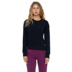 Bluza zimowa Leone 1947 Never Without Damen z Rundhalsausschnitt. Czarne bluzy damskie LEONE 1947 APPAREL, na zimę, bez wzorów, sportowe, bez ramiączek, bez kaptura. W wyprzedaży za 147.35 zł.