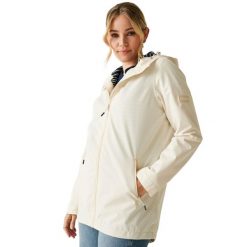 Kurtka Wodoodporna Damska Brika. Brązowe kurtki sportowe damskie Regatta, xl, bez wzorów, z materiału, bez ramiączek, z kapturem, trekkingowe. Za 187.99 zł.