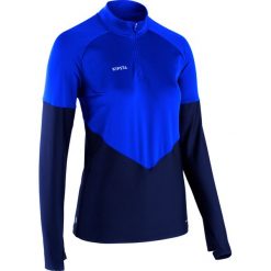 Bluza do piłki nożnej damska Kipsta Viralto. Czarne bluzy damskie KIPSTA, s, bez wzorów, z elastanu, sportowe, bez ramiączek, bez kaptura. Za 109.99 zł.