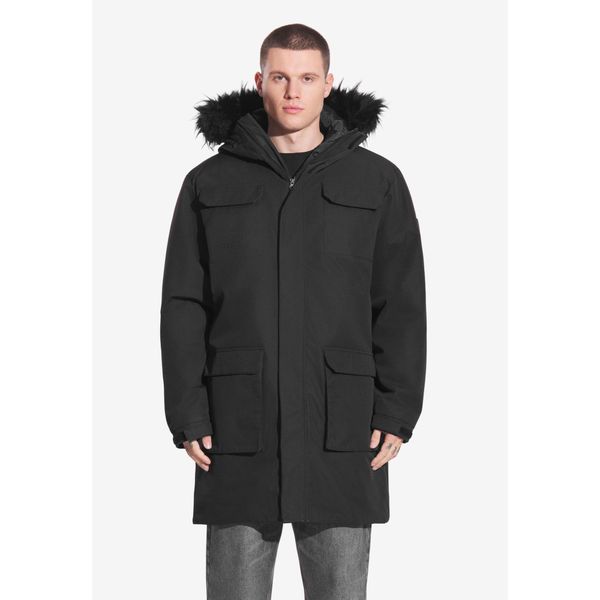 Kurtka turystyczna męska Prosto Expedition zimowa. Czarne kurtki męskie Prosto., na zimę, m, bez wzorów, bez kaptura. W wyprzedaży za 499.99 zł.