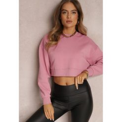 Ciemnoróżowa Bluza Oversize Khadimat. Czerwone bluzy damskie Renee, l, bez wzorów, z polaru, casualowe, bez ramiączek, bez kaptura. Za 79.99 zł.
