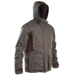 Kurtka myśliwska Solognac 500 Warm wodoodporna. Brązowe kurtki męskie SOLOGNAC, xl, bez wzorów, z materiału, sportowe, bez kaptura. Za 449.99 zł.