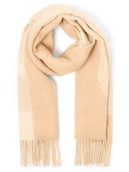 BOSS szalik tkany - Vianna Kobiety biały|beżowy, ONE SIZE. Białe szaliki damskie Boss, bez wzorów, z wełny. Za 449.95 zł.