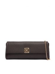 Calvin Klein Torebka Emblem Hw Pebble Clutch LV04F3740G Brązowy. Brązowe torebki do ręki damskie Calvin Klein, bez wzorów, ze skóry, bez dodatków. Za 489.99 zł.