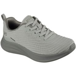 Buty sportowe damskie Skechers Bobs Moda Flex mellow Dawn. Szare obuwie sportowe damskie Skechers, bez wzorów, bez zapięcia. Za 390.00 zł.