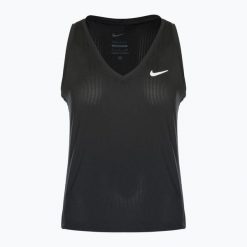 Tank top tenisowy damski Nike Court Dri-Fit Victory Tank. Niebieskie koszulki sportowe damskie Nike, bez wzorów, bez ramiączek, tenisowe, dri-fit (nike). Za 179.99 zł.