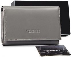 Portfel skórzany Cavaldi RD-22-GCL-0887 szary. Szare portfele damskie 4U Cavaldi, ze skóry. Za 67.99 zł.