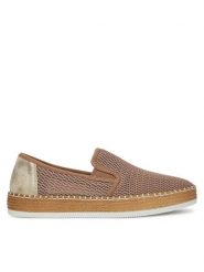 Rieker Półbuty L7873-31 Beżowy. Brązowe półbuty damskie Rieker, bez wzorów, z materiału, bez obcasa, na płaskiej podeszwie, bez zapięcia. Za 179.99 zł.