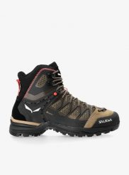 Buty trekkingowe damskie Salewa Mountain Trainer Lite Mid GTX. Brązowe obuwie trekkingowe damskie Salewa, z gore-texu, bez zapięcia. Za 810.45 zł.