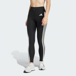 Legginsy Optime Essentials 3-Stripes 7/8. Białe legginsy damskie Adidas, bez wzorów, z materiału. W wyprzedaży za 199.05 zł.