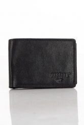 MUSTANG DENIMO WALLET MĘSKI PORTFEL SKÓRZANY POJEMNY KARTY BLACK. Czarne portfele męskie Mustang, bez wzorów, z materiału. Za 129.99 zł.