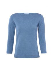 Brookshire Sweter z dzianiny Kobiety Bawełna niebieski, XXXL. Niebieskie swetry nierozpinane damskie brookshire, bez wzorów, z bawełny, eleganckie, bez kołnierzyka, bez ramiączek. Za 79.95 zł.