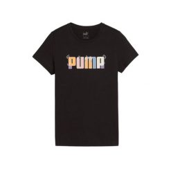 Koszulka damska PUMA ESS+ Graphic Tee. Czarne bluzki damskie Puma, xs, bez wzorów, bez ramiączek. Za 86.99 zł.