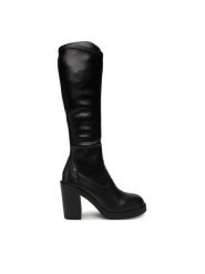 LOVE MOSCHINO Kozaki JA2602AG1NIEZ00038 Czarny. Czarne kozaki damskie Love Moschino, bez wzorów, ze skóry, bez obcasa, na słupku, bez zapięcia. Za 969.99 zł.